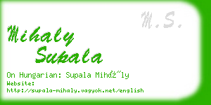 mihaly supala business card